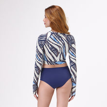 Load image into Gallery viewer, Model Back: Uv Line Set Bikini Ondas Upf50+