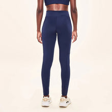Load image into Gallery viewer, Model Back: Uv Line Fitness Bottom Legging Fit Aspen Navy Blue Upf50+