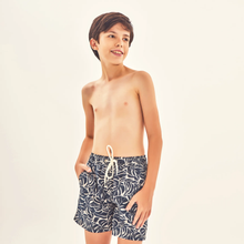 Load image into Gallery viewer, Model Front: Uv Line Boy's Swimwear Shorts Kids Costela Aco Upf50+