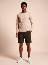 Load image into Gallery viewer, Model Front: Uv Line T-Shirt For Men Longsleeve New Fit Masc Sand Upf50+
