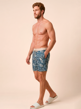 Load image into Gallery viewer, Image 03: Uv Line Short For Men / Bermuda Shorts Acqua Boxer Tie Dye Blue Upf50+