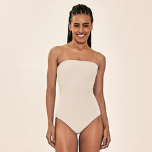 Load image into Gallery viewer, Model Front: Uv Line One-Piece Duna Bandeau Upf50+