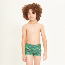 Load image into Gallery viewer, Model Front: Uv Line Boy's Swimwear Sunga Folhagem Kids Upf50+