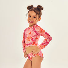 Load image into Gallery viewer, Image 02: Uv Line Girl's Two-Piece Bikini Girl Solar Rose