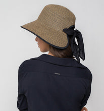 Load image into Gallery viewer, Model Back: Uv Line Floppy Hat Hat Santorini Imp Fem Mescla Upf50+
