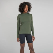 Load image into Gallery viewer, Image 02: Uv Line Rash Guard Longsleeve Uvpro Fem Verde Militar Upf50+
