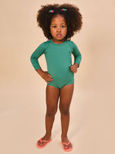 Load image into Gallery viewer, Image 02: Uv Line Baby Swimwear Baby Longsleeve Swimsuit Deep Sea Upf50+
