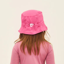 Load image into Gallery viewer, Model Back: Uv Line Bucket Hat Napoli Basic Kids Pink Upf50+
