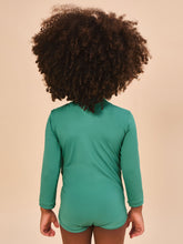 Load image into Gallery viewer, Model Back: Uv Line Baby Swimwear Baby Longsleeve Swimsuit Deep Sea Upf50+
