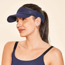 Load image into Gallery viewer, Image 02: Uv Line Visor Elastic Visor Navy Blue Upf50+
