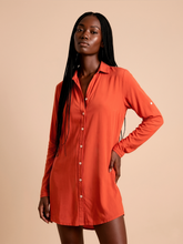Load image into Gallery viewer, Image 03: Uv Line Shirtdress Shirtdress Copenhagen Pitanga Upf50+
