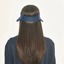 Load image into Gallery viewer, Model Back: Uv Line Visor Grecia Navy Fit Upf50+
