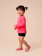 Load image into Gallery viewer, Image 03: Uv Line Rash Guard Longsleeve Baby Pink Fluor Upf50+
