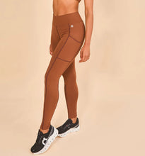 Load image into Gallery viewer, Gallery: Uv Line Fitness Bottom Legging Fit Aspen Brown Upf50+
