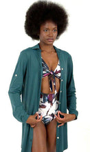 Load image into Gallery viewer, Product Front: Uv Line Shirtdress Shirtdress Copenhagen Petroleo Upf50+
