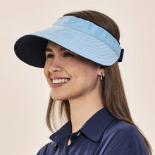 Load image into Gallery viewer, Image 06: Uv Line Visor Visor Bali Fem Navy Light Blue Upf50+
