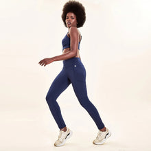 Load image into Gallery viewer, Image 04: Uv Line Fitness Bottom Legging Fit Aspen Navy Blue Upf50+
