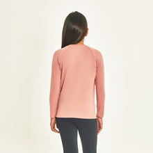 Load image into Gallery viewer, Model Back: Uv Line Rash Guard Longsleeve Uprpo Inf Rose Upf50+
