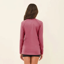 Load image into Gallery viewer, Model Back: Uv Line Rash Guard Longsleeve Uvpro Kids Malva Upf50+
