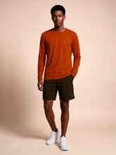 Load image into Gallery viewer, Model Front: Uv Line Rash Guard Longsleeve Uvpro Brasil Masc Pitanga Upf50+
