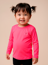 Load image into Gallery viewer, Gallery: Uv Line Rash Guard Longsleeve Baby Pink Fluor Upf50+
