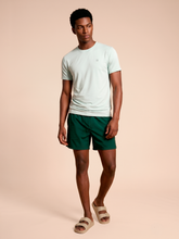Load image into Gallery viewer, Model Front: Uv Line T-Shirt For Men T-Shirt Uvpro Masc Light Green Upf50+
