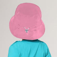 Load image into Gallery viewer, Model Back: Uv Line Bucket Hat Napoli Basic Kids Rosa Chiclete Upf50+
