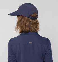 Load image into Gallery viewer, Model Back: Uv Line Caps Visor Capri Colors Nac Fem Navy Blue Rose Upf50+
