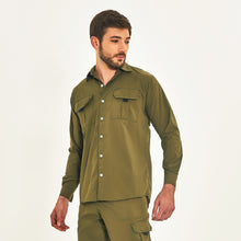 Load image into Gallery viewer, Image 02: Uv Line Fitness Top Tenerife Verde Militar Upf50+

