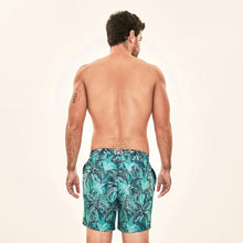 Load image into Gallery viewer, Model Back: Uv Line Swim Shorts Short Acqua Coqueiros Turquesa Upf50+
