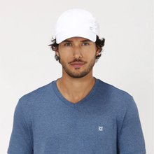 Load image into Gallery viewer, Model Front: Uv Line Caps Cap Uv Pro Masc White Upf50+
