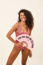 Load image into Gallery viewer, Image 05: Uv Line One-Piece Swimsuit Shine Malva
