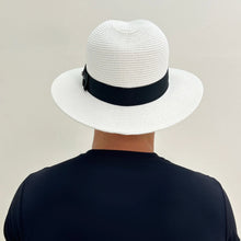 Load image into Gallery viewer, Image 07: Uv Line Panama Hat Hat Shanghai Imp Uni White Black Upf50+
