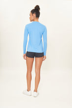 Load image into Gallery viewer, Model Back: Uv Line Rash Guard Camiseta Uv X Pro Ml Azul Claro Upf50+
