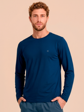 Load image into Gallery viewer, Gallery: Uv Line Rash Guard Longsleeve Uvpro Masc Cobalt Upf50+
