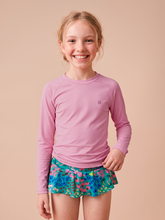 Load image into Gallery viewer, Gallery: Uv Line Rash Guard Longsleeve Uvpro Kids Rose Upf50+
