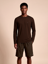 Load image into Gallery viewer, Gallery: Uv Line Rash Guard Longsleeve New Fit Textura Masc Brown Upf50+
