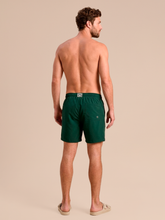 Load image into Gallery viewer, Model Back: Uv Line Short For Men / Bermuda Shorts Acqua Boxer Military Green Upf50+
