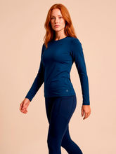 Load image into Gallery viewer, Image 03: Uv Line Rash Guard Longsleeve Uvpro Fem Cobalt Upf50+
