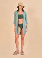 Load image into Gallery viewer, Image 02: Uv Line Shirtdress Shirtdress Copenhagen Water Green Upf50+
