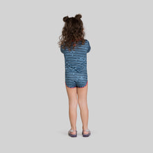 Load image into Gallery viewer, Model Back: Uv Line Baby Swimwear Macaquinho Baby Listras Upf50+
