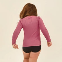 Load image into Gallery viewer, Model Back: Uv Line Rash Guard Longsleeve Baby Malva Upf50+
