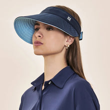 Load image into Gallery viewer, Image 03: Uv Line Visor Visor Bali Fem Navy Light Blue Upf50+
