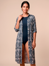 Load image into Gallery viewer, Gallery: Uv Line Shirtdress Midi Chemise Tie Dye Blue Upf50+
