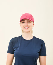 Load image into Gallery viewer, Model Front: Uv Line Caps Beach Tennis Cap Fuchsia Upf50+
