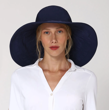 Load image into Gallery viewer, Model Front: Uv Line Floppy Hat Beverly Hills Marinho
