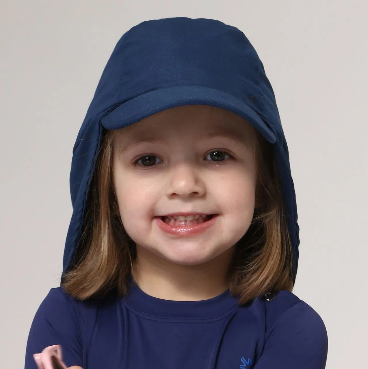 Model Front: Uv Line Flap Hat Cap Leg Basic Kids Imp Inf Marinho
