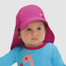 Load image into Gallery viewer, Model Front: Uv Line Flap Hat Cap Leg Basic Kids Imp Inf Rosa Shock

