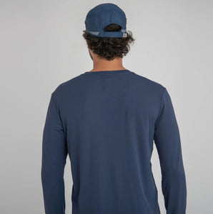 Model Back: Uv Line Caps Cap New Fit Marinho Upf50+