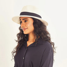 Load image into Gallery viewer, Image 04: Uv Line Panama Hat Chapeu Shanghai Imp Uni Branco/Preto
